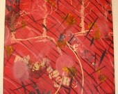 passenger, original red abstract painting, on sale