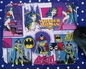 Computer Mousepad Made From Girl Power Fabric - Wonder Woman, Batgirl, Supergirl