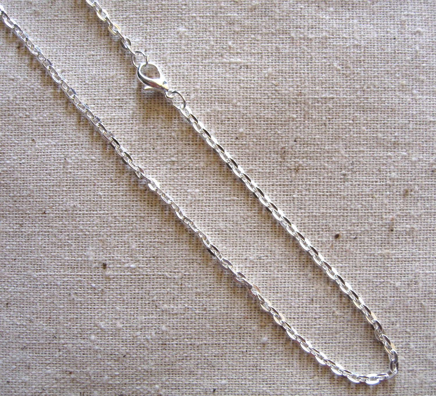 24" Vintage Style Silver Tone Chain