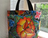 Durable Medium Market Bag - Black Tehuana