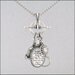 Silver Inspirational Charm Necklace, Glass Pendant, Silver Inspirational Jewelry, Quotes Jewelry, The Universe