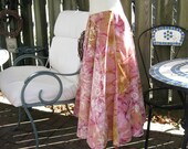 French Lace Batik Circle Skirt - Fuchsia - XSmall, Small, Medium, Large, XLarge, and Plus Sizes