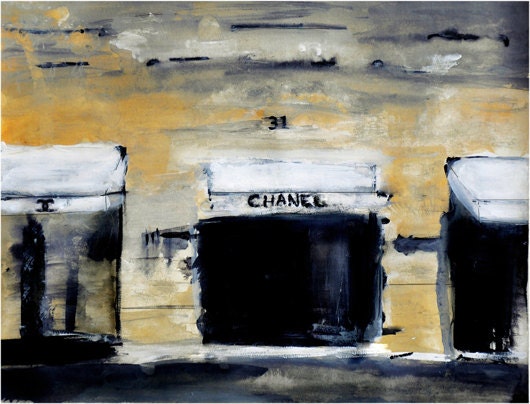 31 Rue - Chanel Paris Street Scene Watercolor Art Print