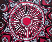 Original Mandala Art: Arrow Points to Center for Meditation, Contemplation or Reflection