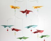 SALE Boy Pinwheel Mobile in red blue green yellow- Baby Mobile- Nursery Mobile