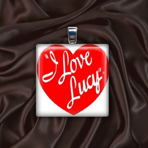 I Love Lucy Glass Tile Pendant Necklace