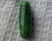 SALE    Handmade Focal Bead, Green Shard Wrapped