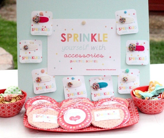 SPRINKLED WITH LOVE printable ensemble for a birthday party, baby shower or baby 'sprinkle'