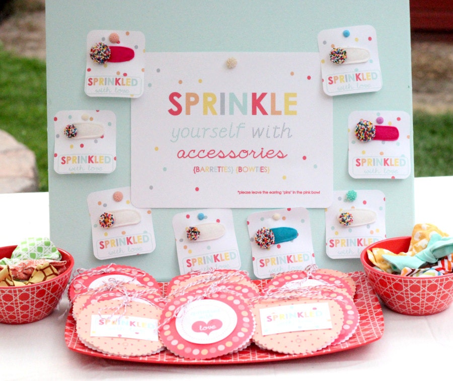 SPRINKLED WITH LOVE printable ensemble for a birthday party, baby shower or baby 'sprinkle'