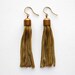 Vintage Gold Tassel Earrings - Handmade Jewelry - Free Shipping in the US - Summer Fashion
