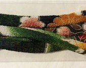 Japanese Inazuma chirimen cord in deep jade green 813B