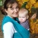 Woven Baby Wrap Carrier - Pure Tencel - soft and supple - Jade Green  (other colors are Brick, Black, Indigo, Sapphire and Chocolate)