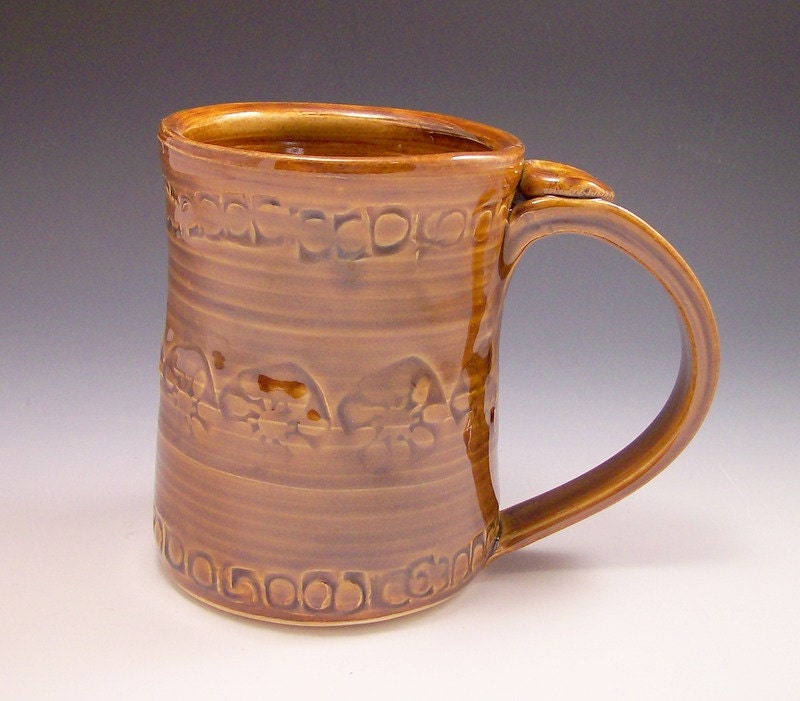 Beer/Coffee Mug/Large in Amber Brown