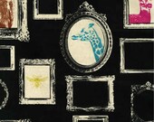Framed in Black - Echino Decoro Fabric - Half Yard