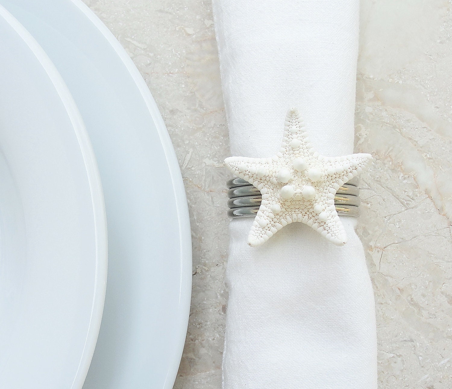 Starfish Napkin Ring Holder - Beach Home Decor