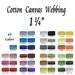 5 Yards, COTTON Webbing Strap, 1 1/4 inch, Heavy Weight, 1.25, Your Choice of 1 Color
