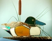 Stained Glass Northern Shoveler Drake Suncatcher