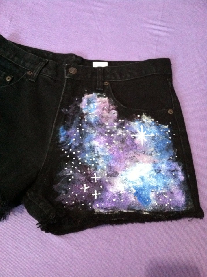 High waist galaxy shorts (size 28)