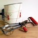 Vintage Retro Sifter and Egg Beater 1950s Bromwell Red Wheat Baking