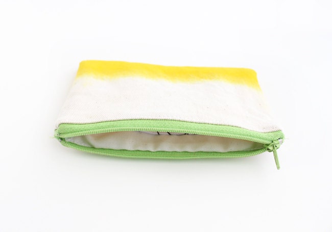 Bright yellow dyed Pouch