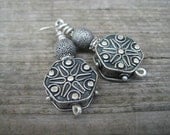 Sterling Silver Bali Bead Earrings