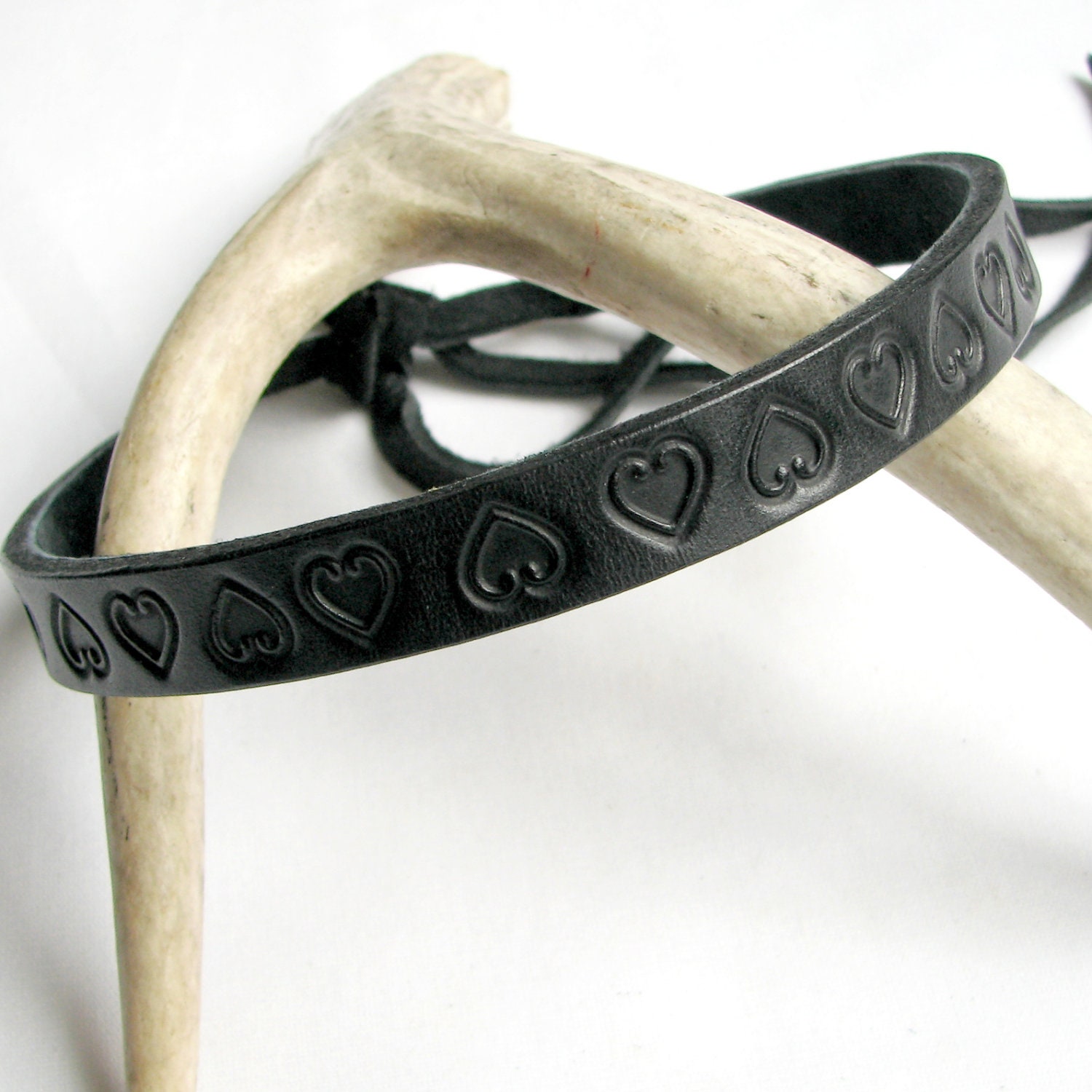 BlackHeart Tooled Leather Choker