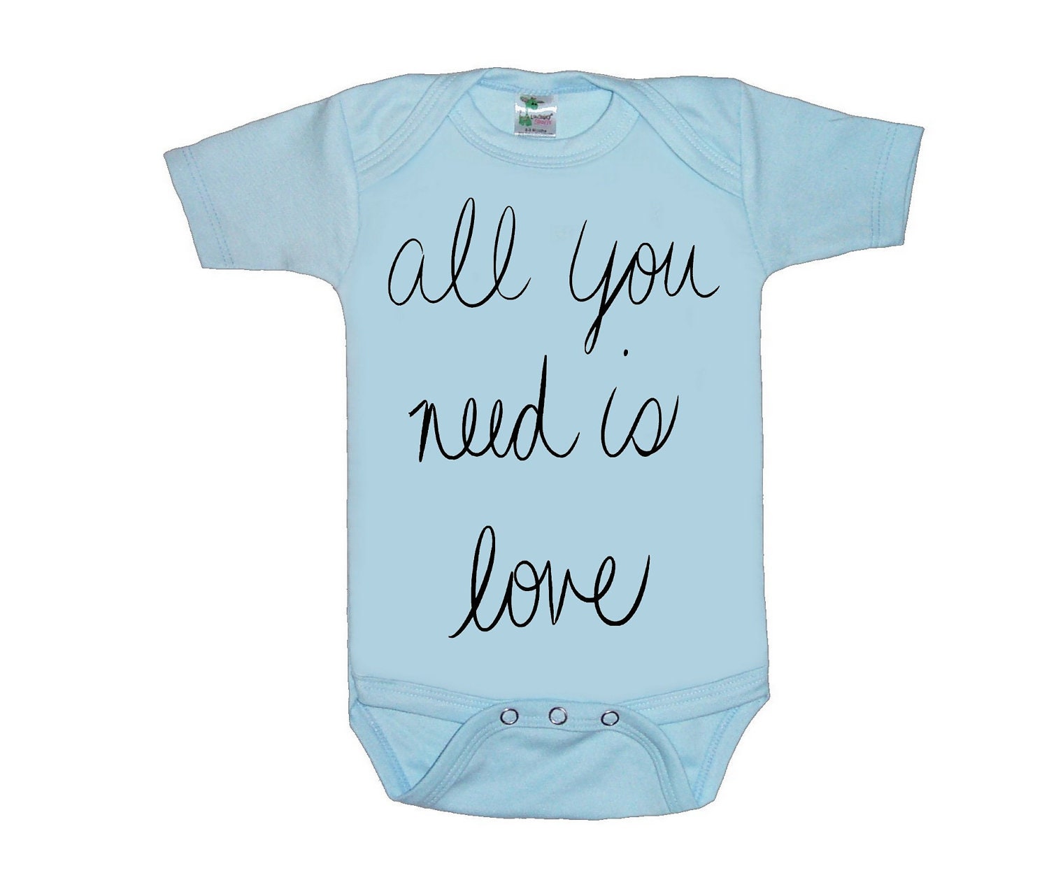 All you need is love Song Lyrics baby bodysuit one piece creeper silkscreen screenprint Choose Size
