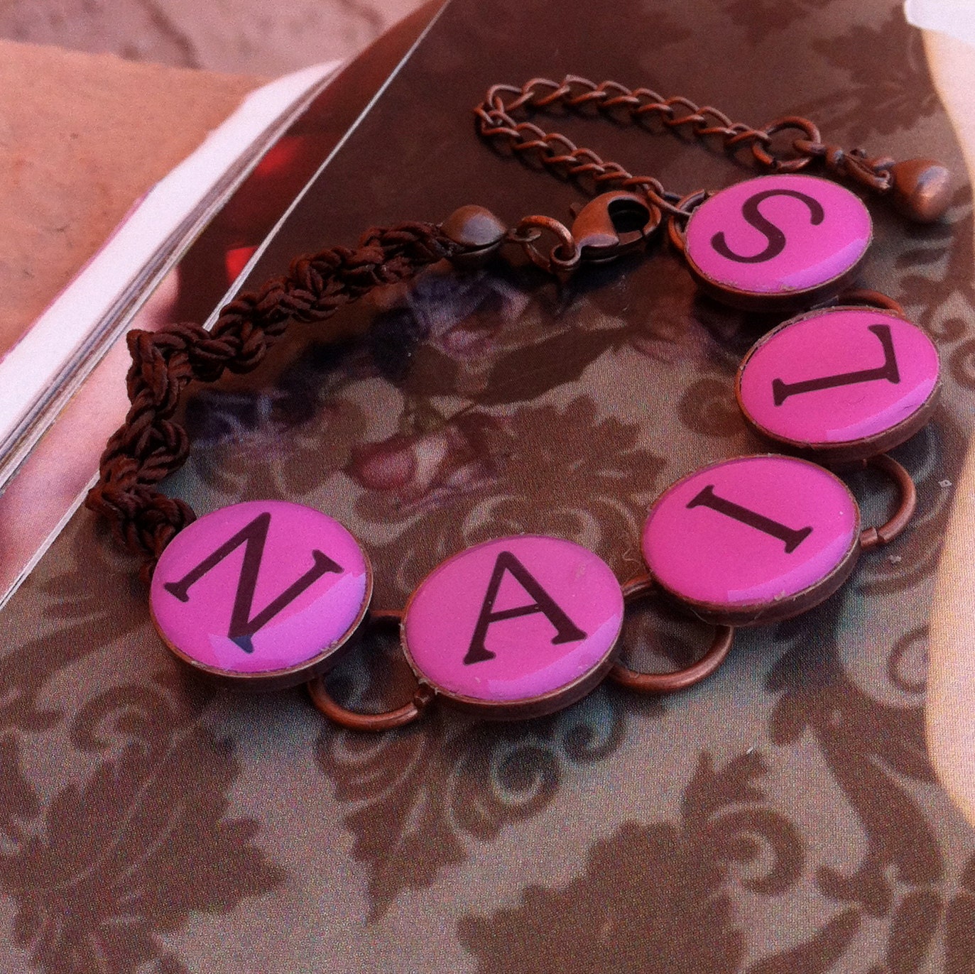 Nail Tech Link Charm Bracelet