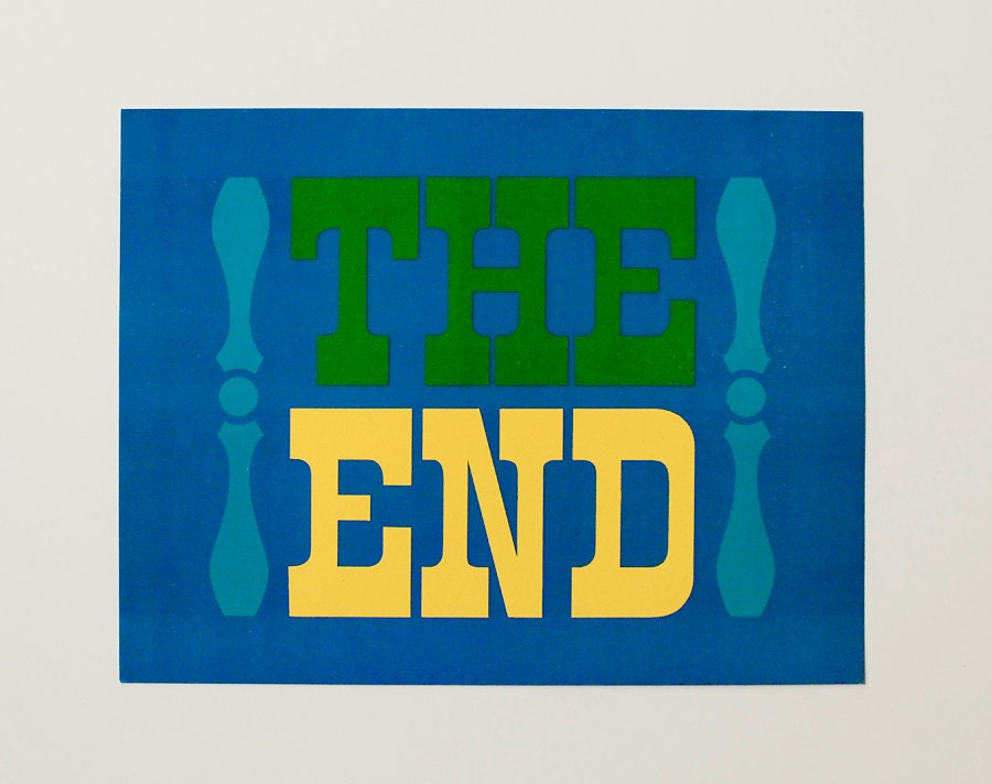 Vintage "The End" poster - PumpkinAndLily