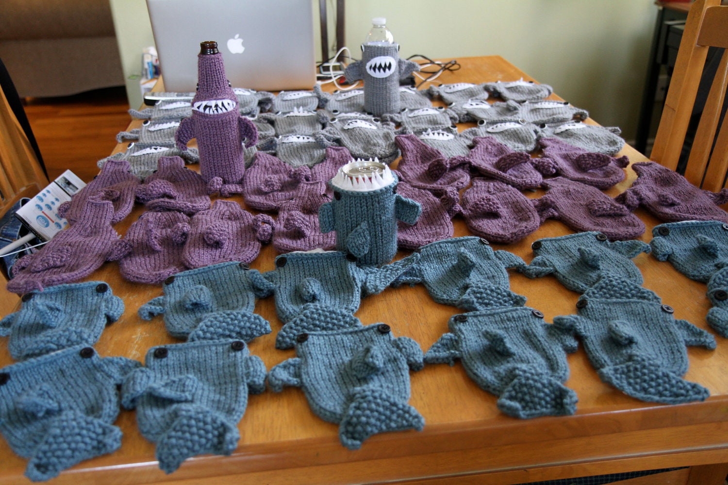 Monster Shark - Dusty Blue- for your Soda Can- was featured in ImbibeMagazine.com