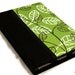 Nook Color, Nook Touch, Nook Case - Hardcover Book Style, Trendy Green Leaf Fabric, Magnet Close