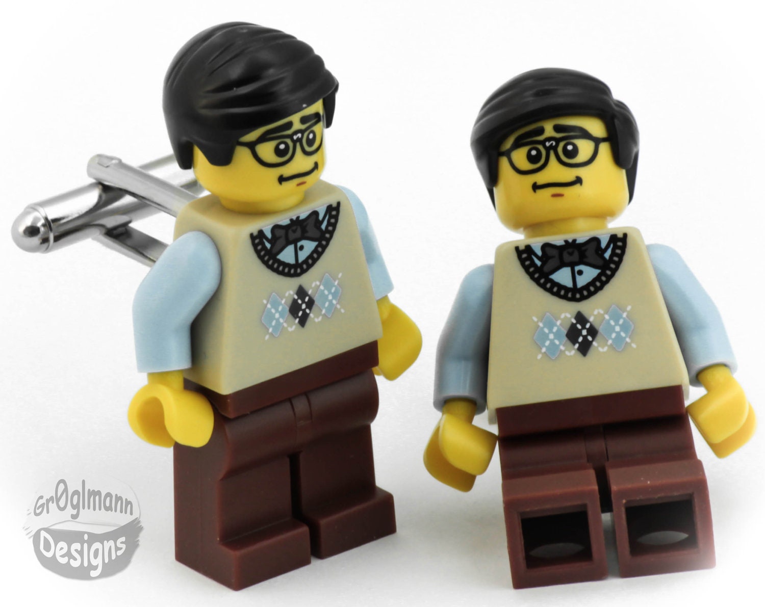 Computer Nerd Cufflinks :) made with LEGO bricks