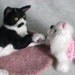 Wedding Cake Toppers / Custom Miniature Sculpture of your pets on your Wedding cake / Cute