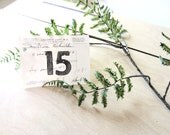 Vintage Wedding Reception Table Numbers