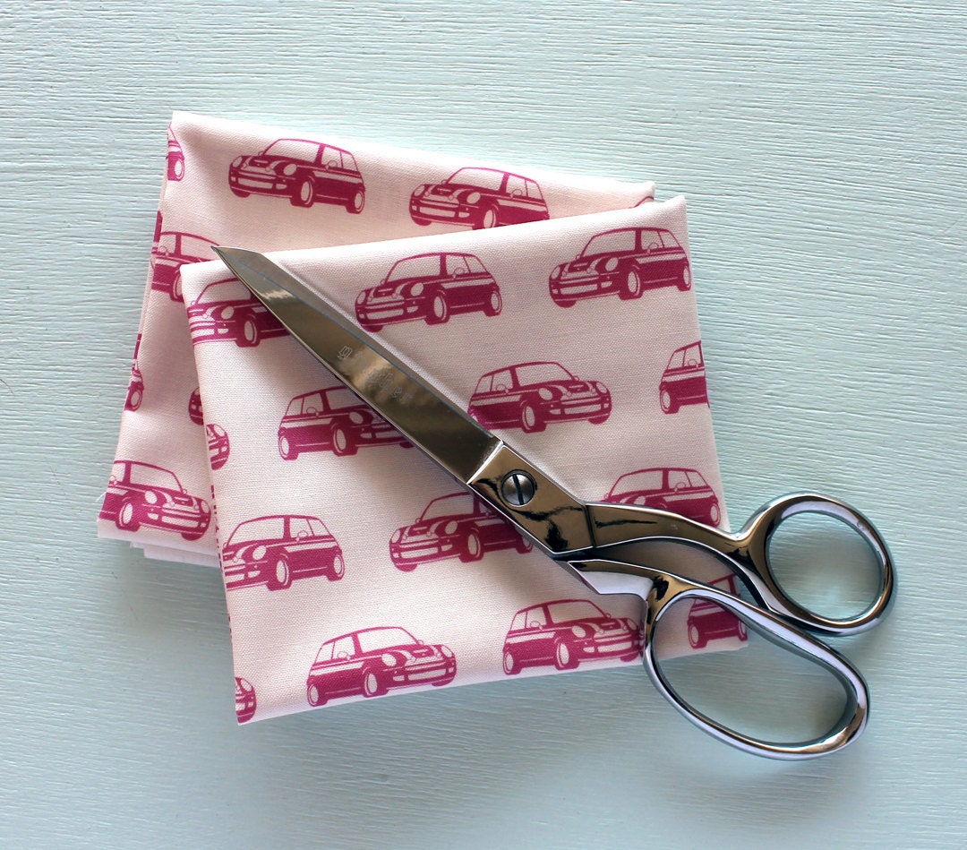 Little MINIs Fabric FQ Hand Drawn Design, Pink