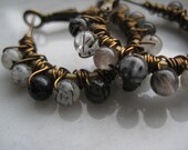 Gray Boho Hoops