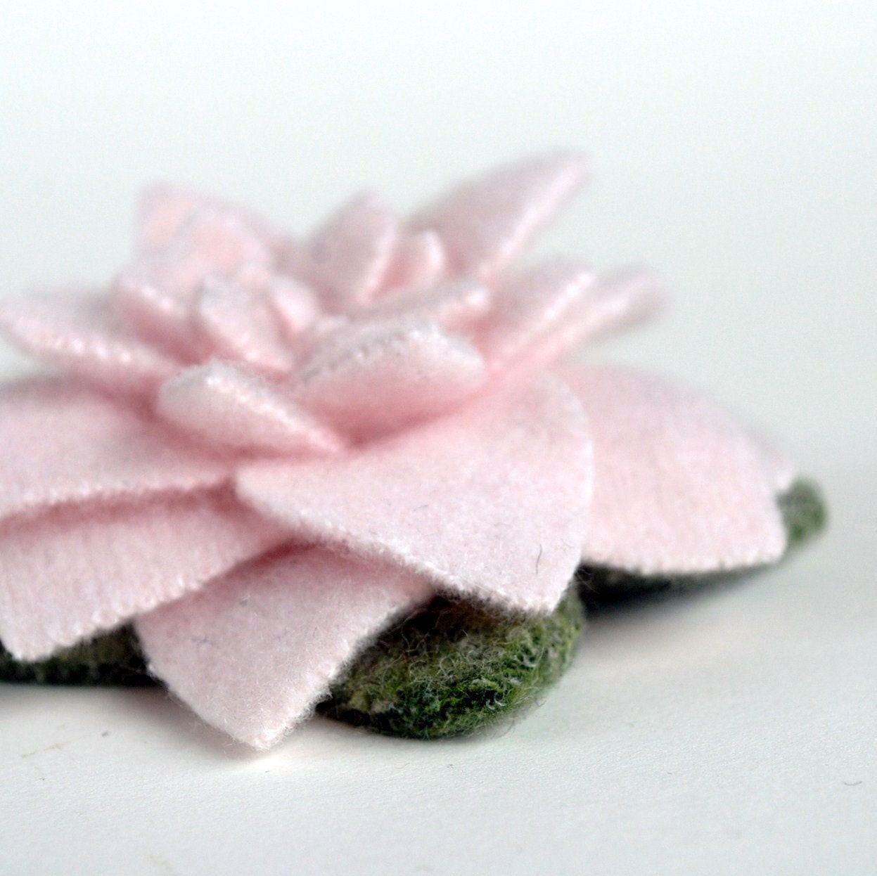 Delicate Pink Waterlily Cashmere Brooch - perfect gift for mom