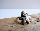 Gingerbread Man Sterling Silver Ring Christmas Holiday Jewelry