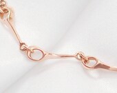 Solid Rose gold 9k Raindrop bracelet - Handmade Jewelry