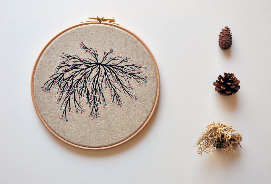 Bush Tree IV - original mixed media hanging wall