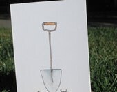 I Like You.  I Love You.  Handmade Card. "I Dig You" Thinking of You Greeting Card.
