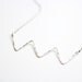 Hammered Silver Chevron Necklace - Sterling Silver