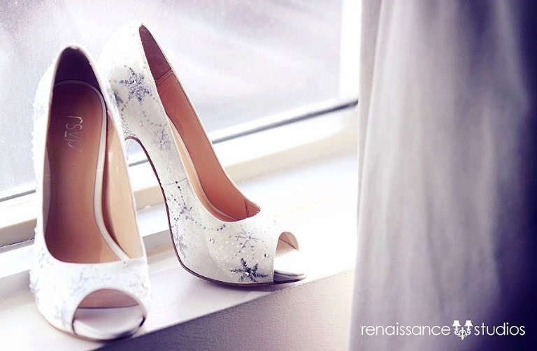 Design your own Wedding Shoes Custom as seen on Real Weddings