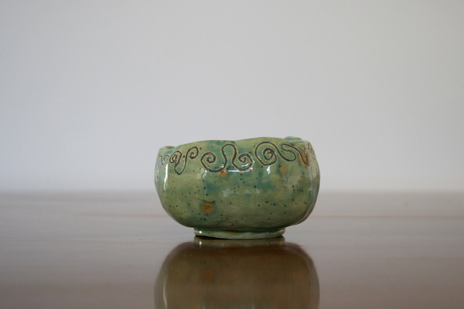 Green Rustic Contemporary Small Bowl