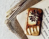 Wise Oak- handmade ceramic focal pendant