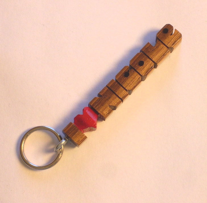 Wood Name iHeart MiniTag - Zebrawood - Handmade to Order