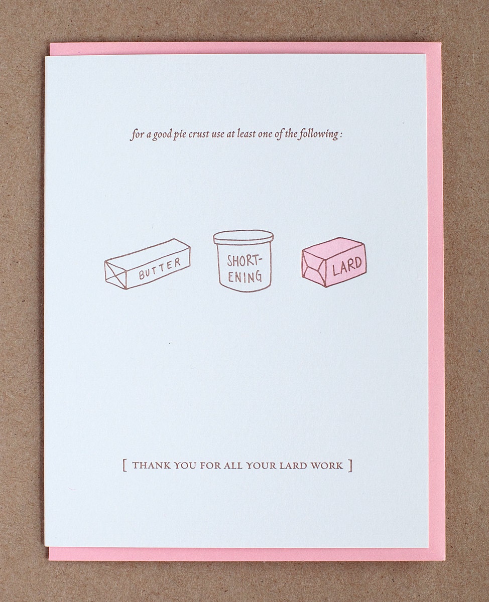 Thank You for all Your Lard Work card