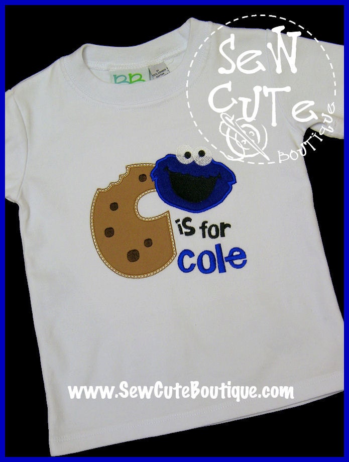 Cookie Monster Initial T-shirt
