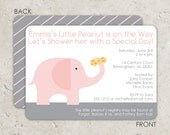 Pink Elephant and Peanut Baby Shower Invitations Il_170x135