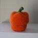 Felted Orange Bell Pepper Jar w/Removable Lid - mymarketstall original - In Stock - Ready to Ship